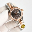 ROLEX WATCH デイトジャストブラウン 279381RBR 10pダイヤ レディース