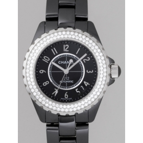 シャネル CHANEL Ｊ１２ H0950 38mm　ブラックセラミックブレス　ベゼルダイヤ　 ブラック